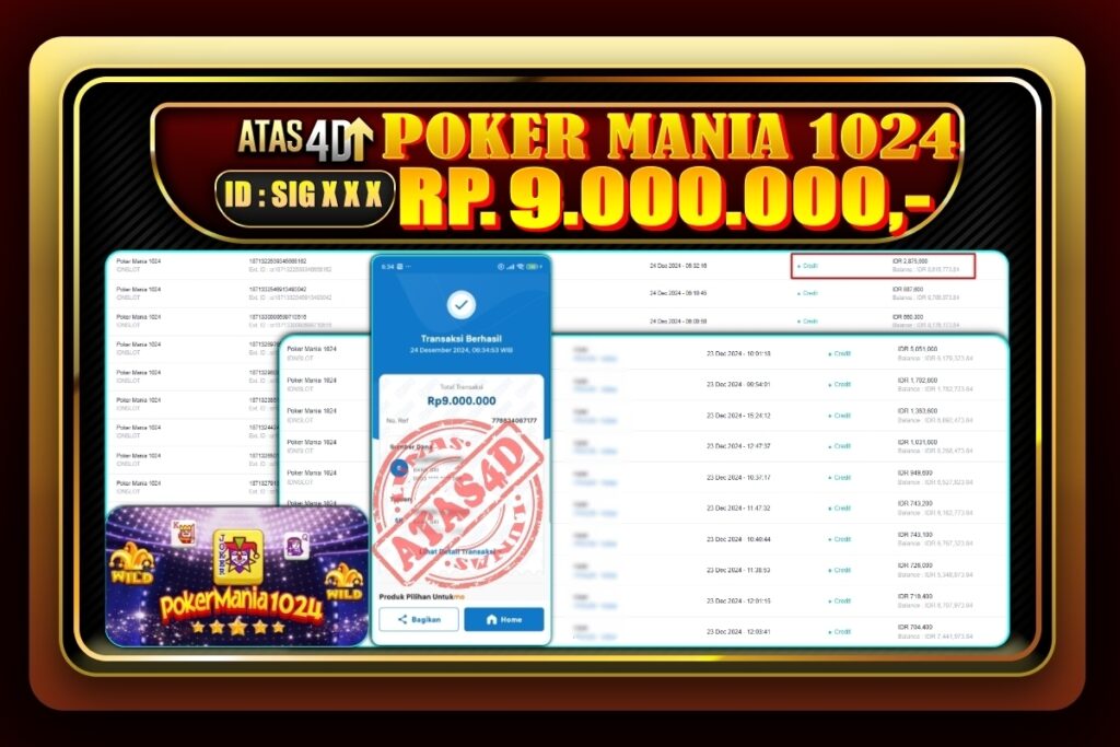 Bukti Jp ATAS4D Slot Online 24 Desember 2024