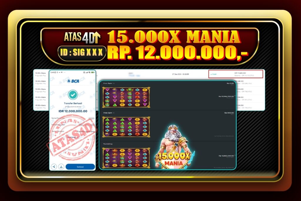 Bukti Jp ATAS4D Slot Online 27 Desember 2024