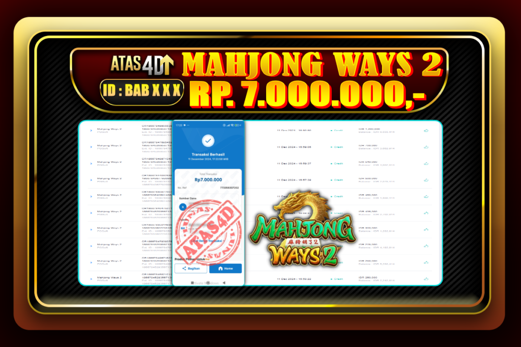 Bukti Jp ATAS4D Slot Online 11 Desember 2024