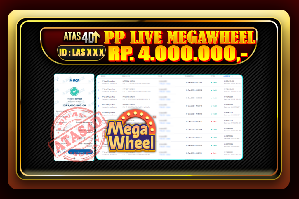 Bukti Jp ATAS4D LiveGames Online 08 Desember 2024