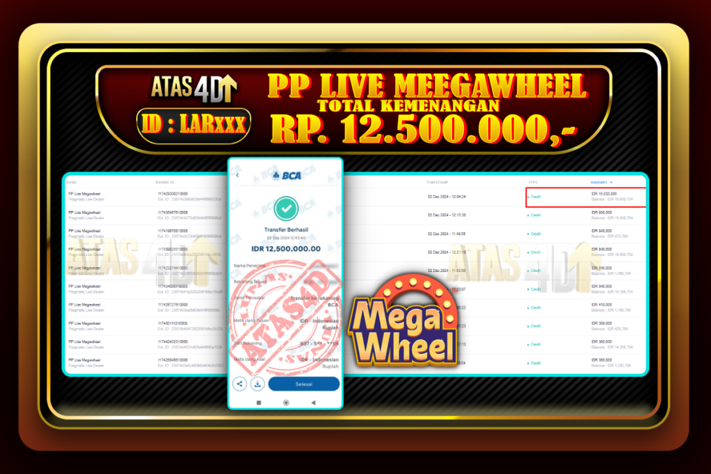 Bukti Jp ATAS4D Slot Online 02 Desember 2024