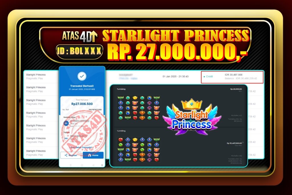 Bukti Jp ATAS4D Slot Online 01 Januari 2025