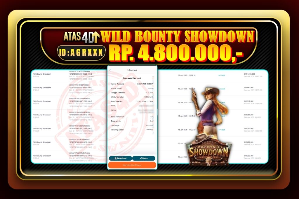 Bukti Jp ATAS4D Slot Online 16 Januari 2025