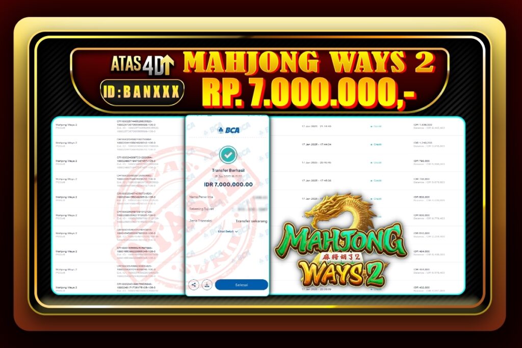 Bukti Jp ATAS4D Slot Online 17 Januari 2025