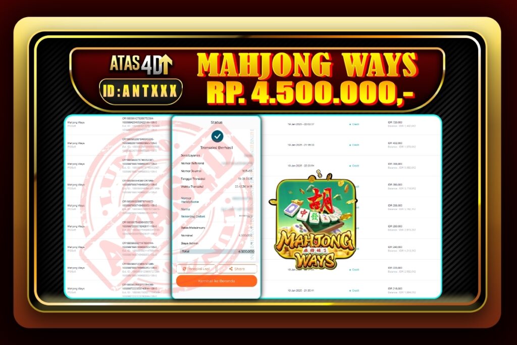 Bukti Jp ATAS4D Slot Online 19 Januari 2025