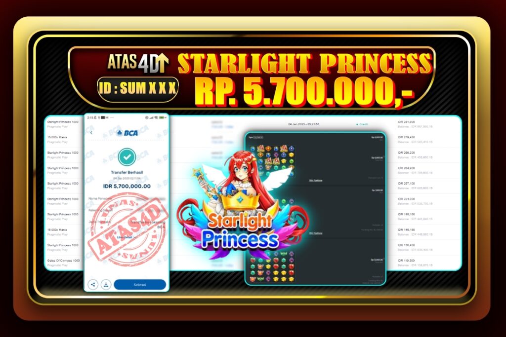 Bukti Jp ATAS4D Slot Online 04 Januari 2025