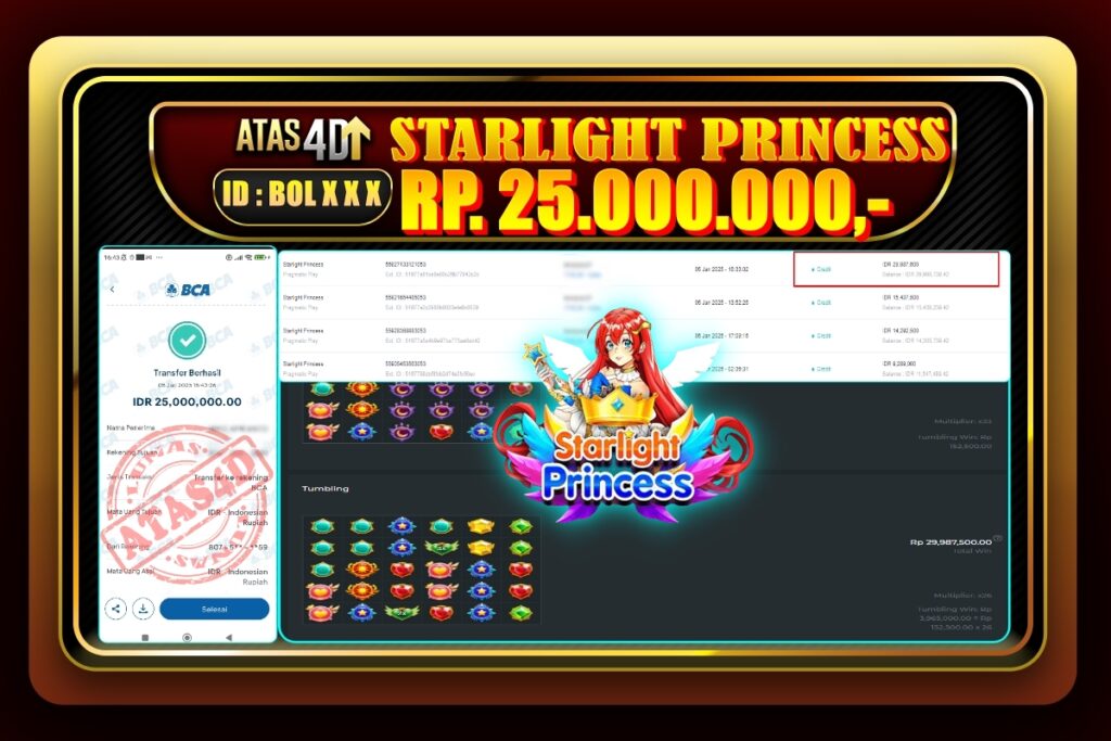 Bukti Jp ATAS4D Slot Online 06 Januari 2025