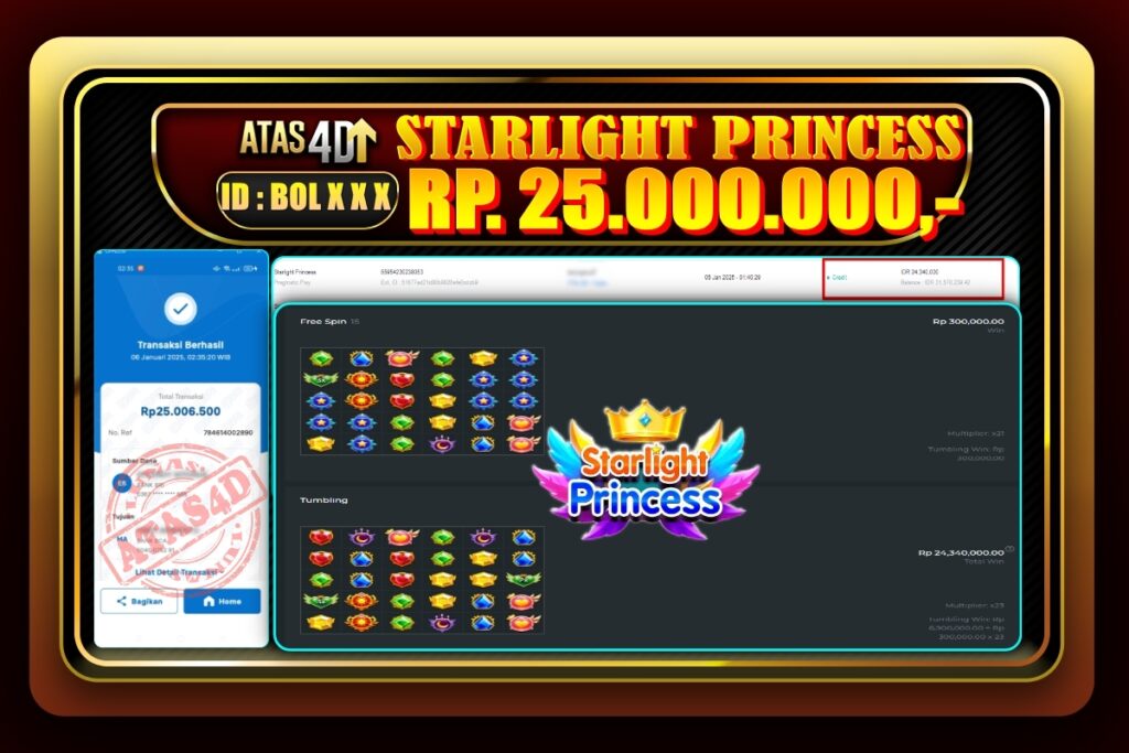 Bukti Jp ATAS4D Slot Online 05 Januari 2025