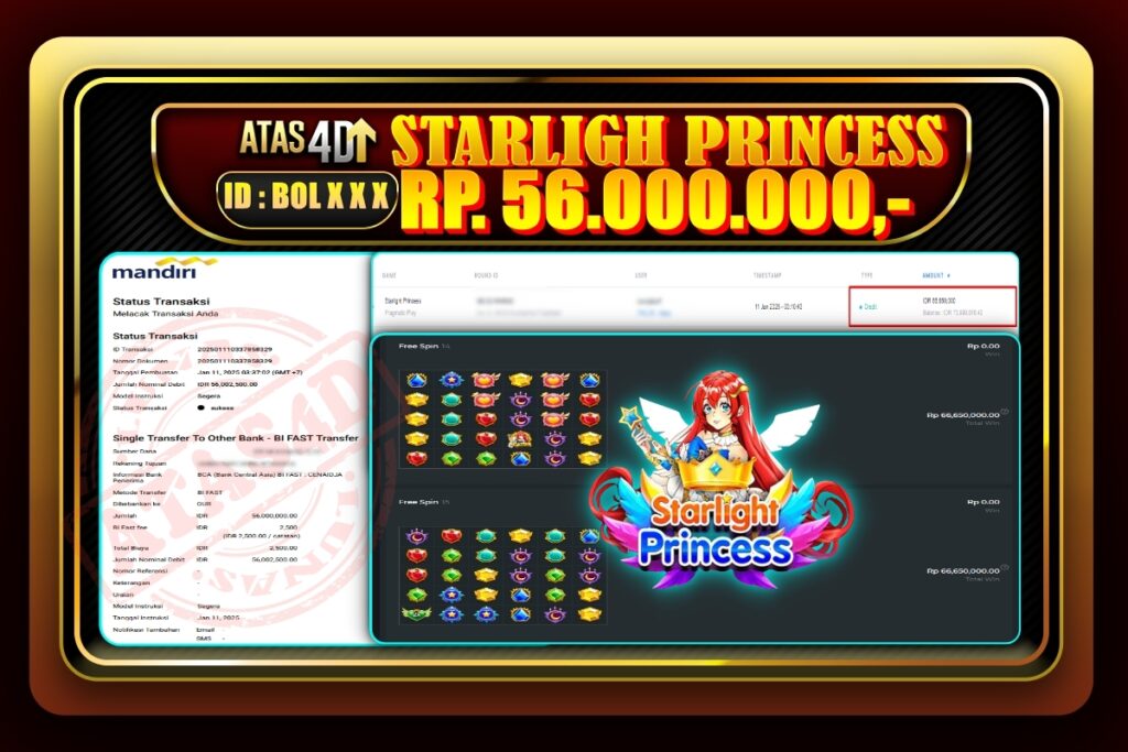 Bukti Jp ATAS4D Slot Online 11 Januari 2025