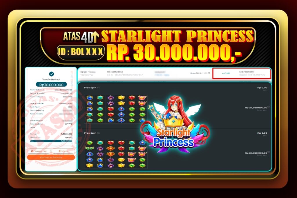 Bukti Jp ATAS4D Slot Online 13 Januari 2025