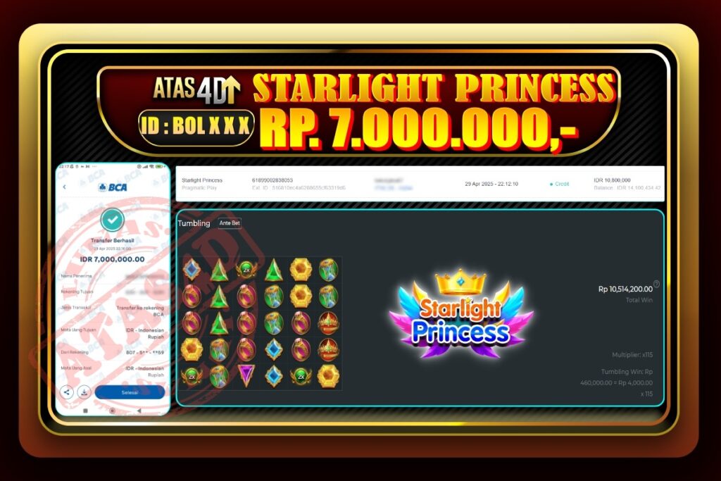 Bukti Jp ATAS4D Slot Online 29 April 2025