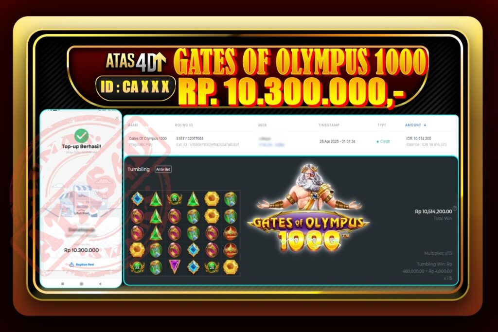 Bukti Jp ATAS4D Slot Online 28 April 2025