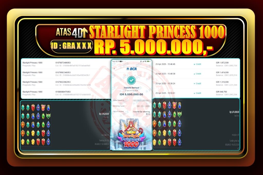 Bukti Jp ATAS4D Slot Online 25 April 2025