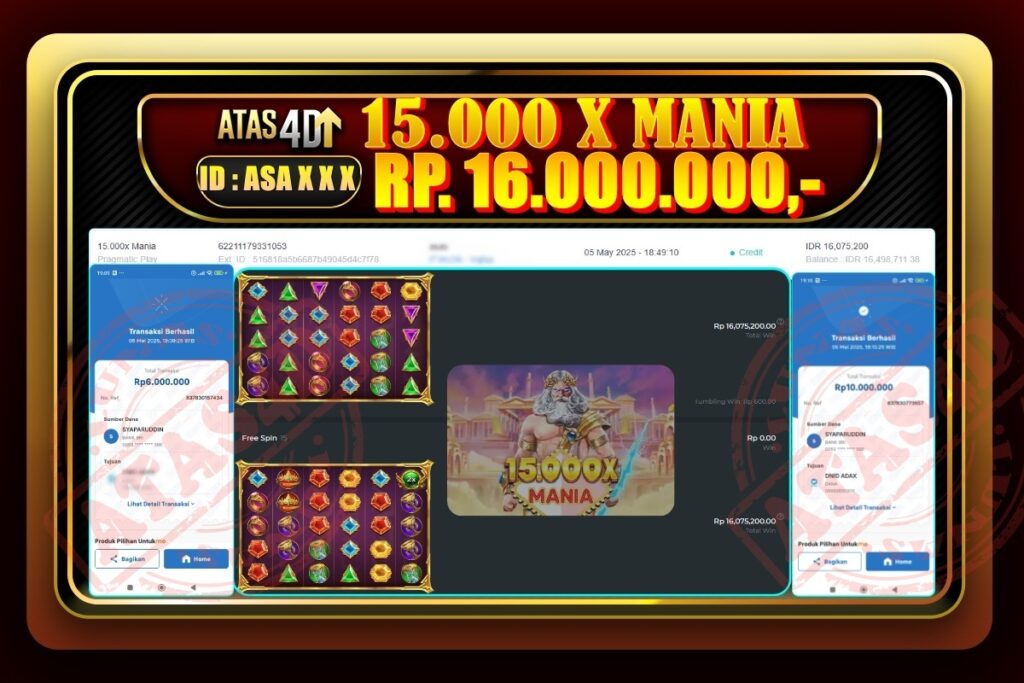 Bukti Jp ATAS4D Slot Online 05 Mei 2025