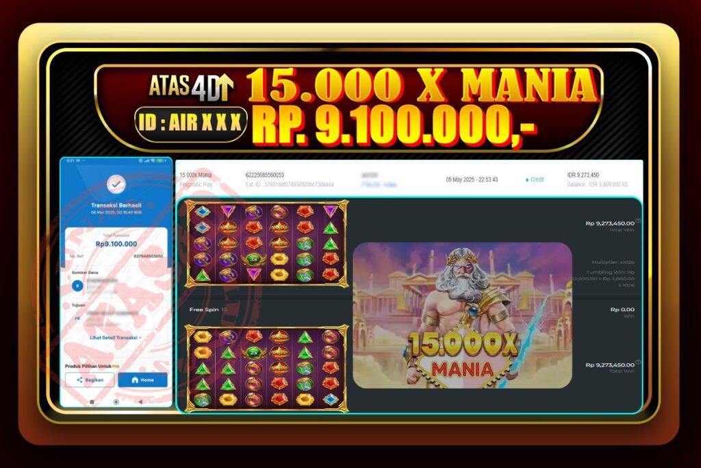 Bukti Jp ATAS4D Slot Online 06 Mei 2025