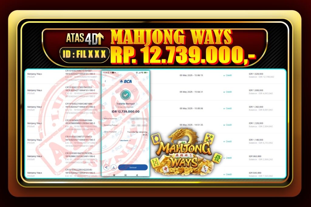 Bukti Jp ATAS4D Slot Online – 05 Mei 2025