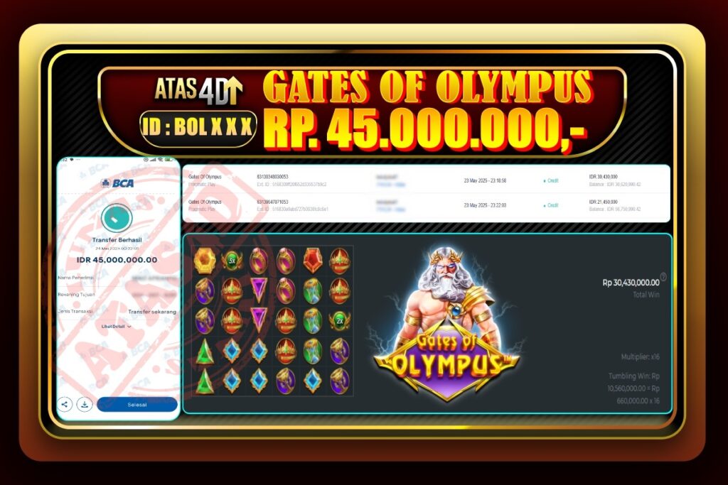 Bukti Jp ATAS4D Slot Online 24 Mei 2025