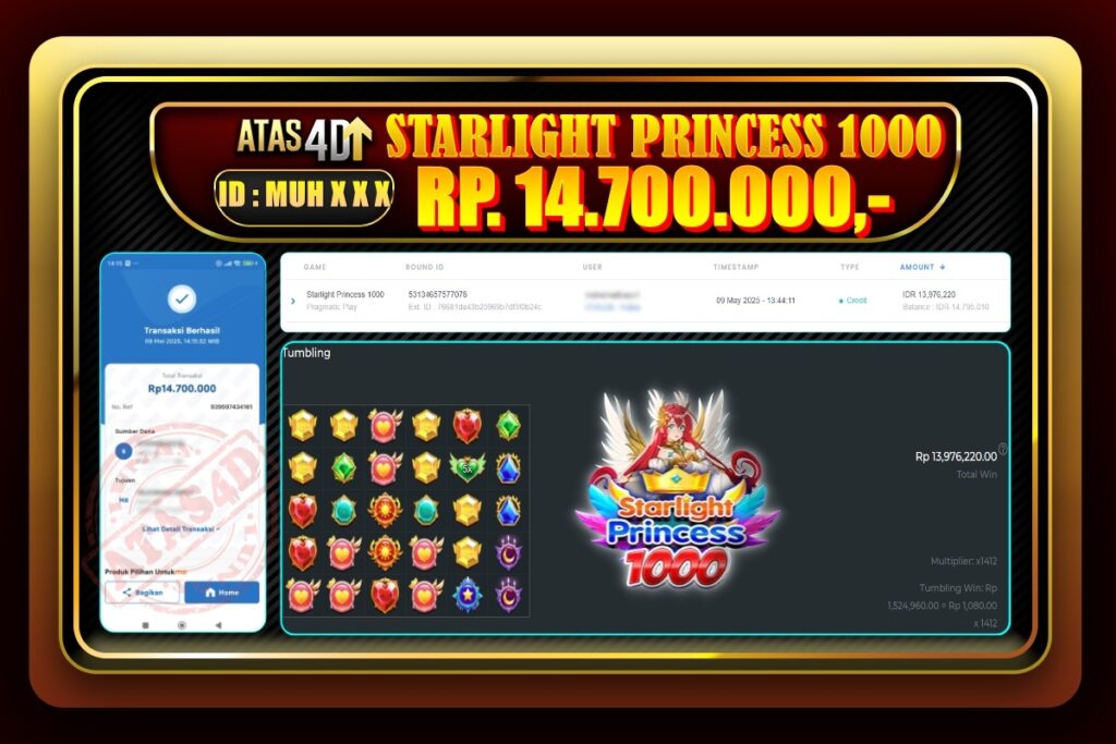 Bukti Jp ATAS4D Slot Online 09 Mei 2025