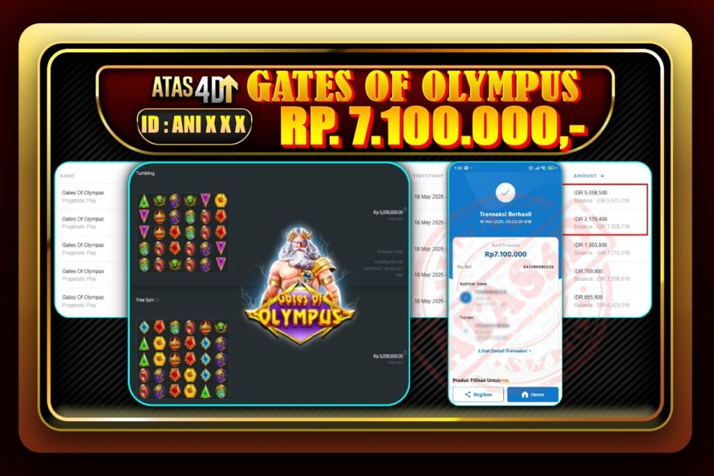 Bukti Jp ATAS4D Slot Online 18 Mei 2025