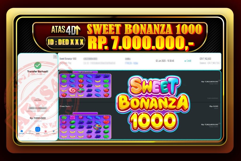 Bukti Jp ATAS4D Slot Online 02 Juni 2025