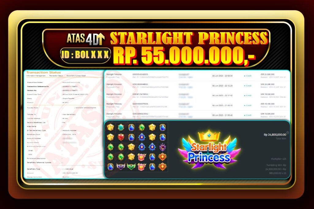 Bukti Jp ATAS4D Slot Online 08 Juni 2025