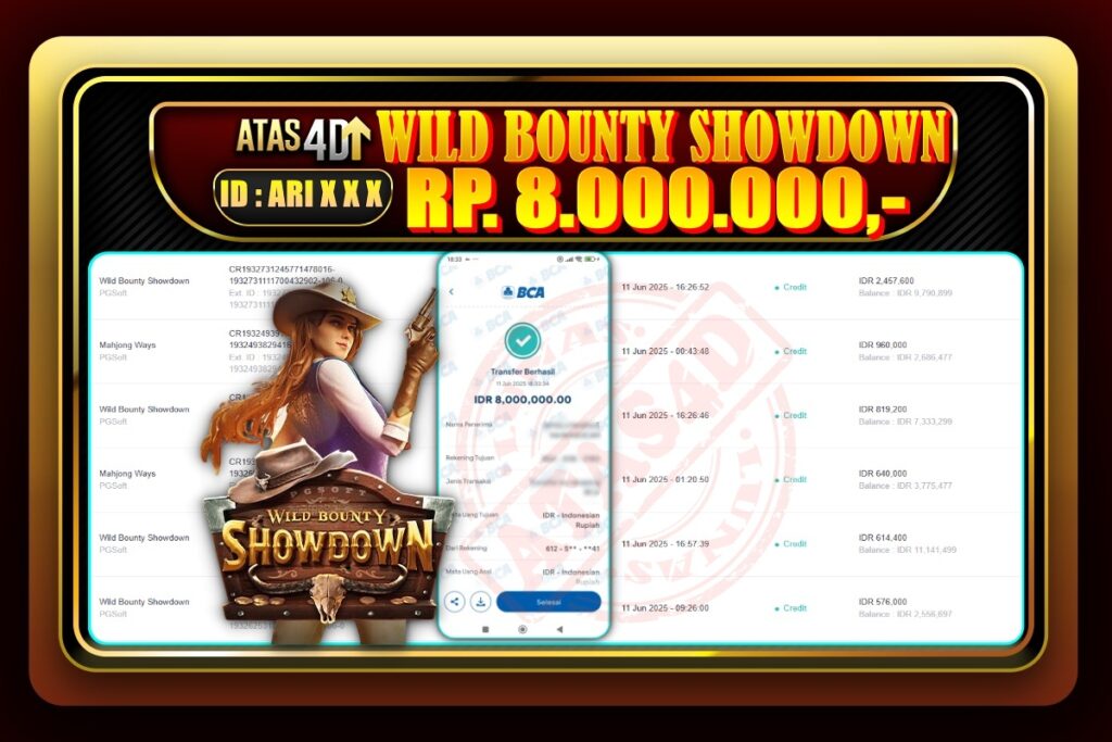 Bukti Jp ATAS4D Slot Online 11 Juni 2025