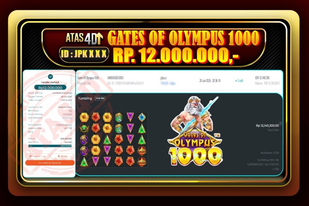 Bukti Jp ATAS4D – Slot Online 29 Juni 2025