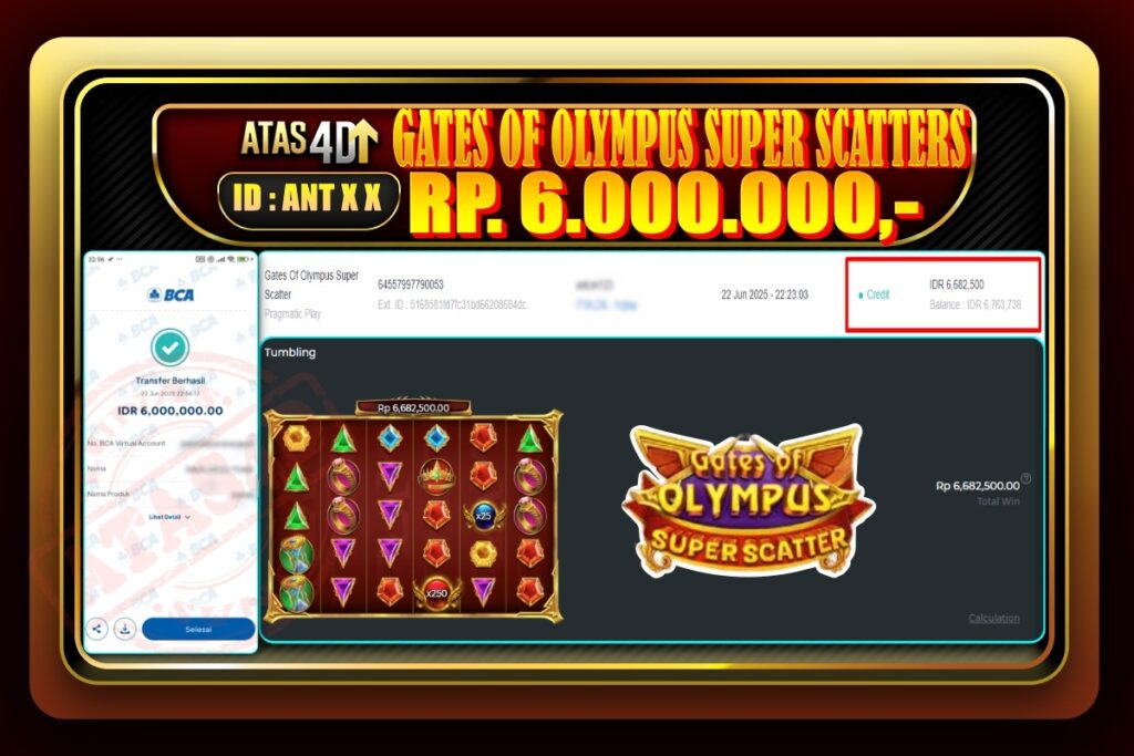 Bukti Jp ATAS4D Slot Online 22 Juni 2025