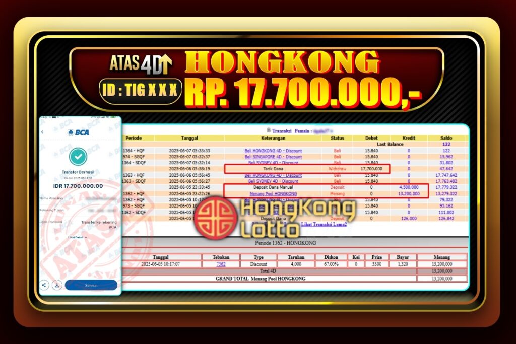 Bukti Jp ATAS4D Togel Online – 07 Juni 2025