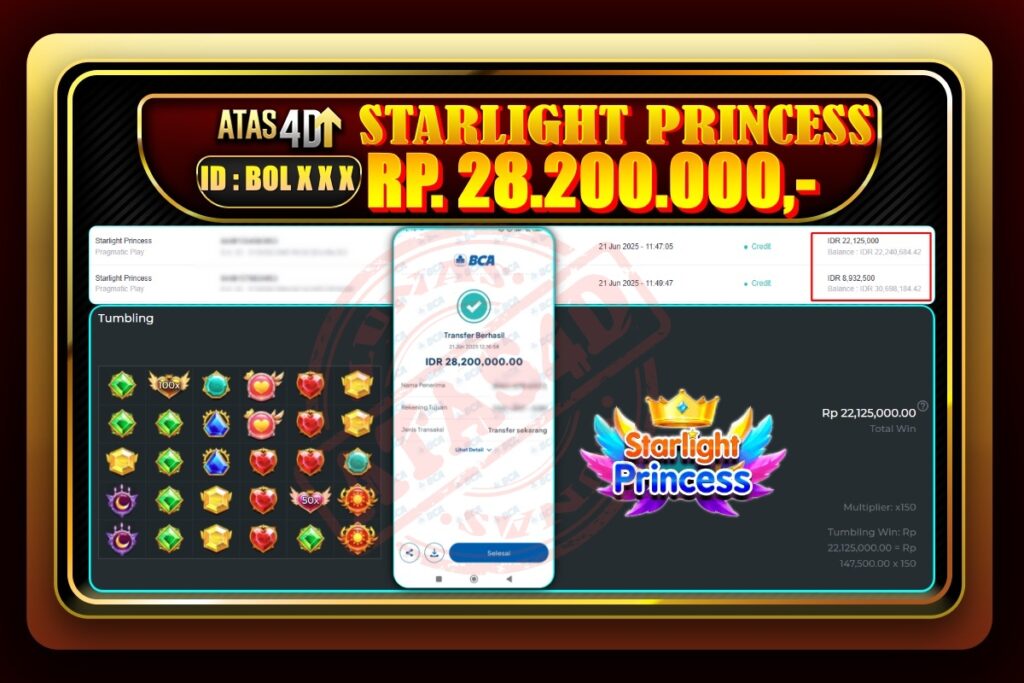 Bukti Jp ATAS4D Slot Online. 21 Juni 2025