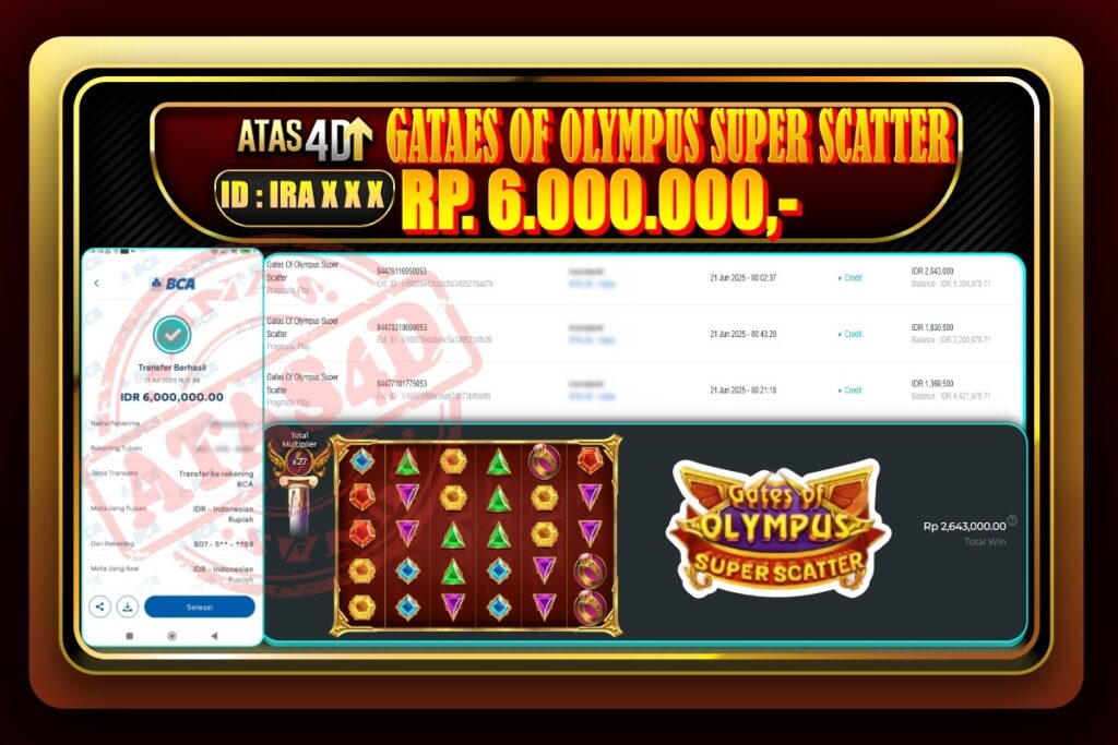 Bukti Jp ATAS4D Slot Online 21 Juni 2025