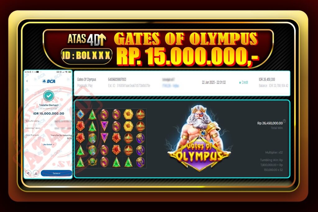 Bukti Jp ATAS4D Slot Online. 22 Juni 2025