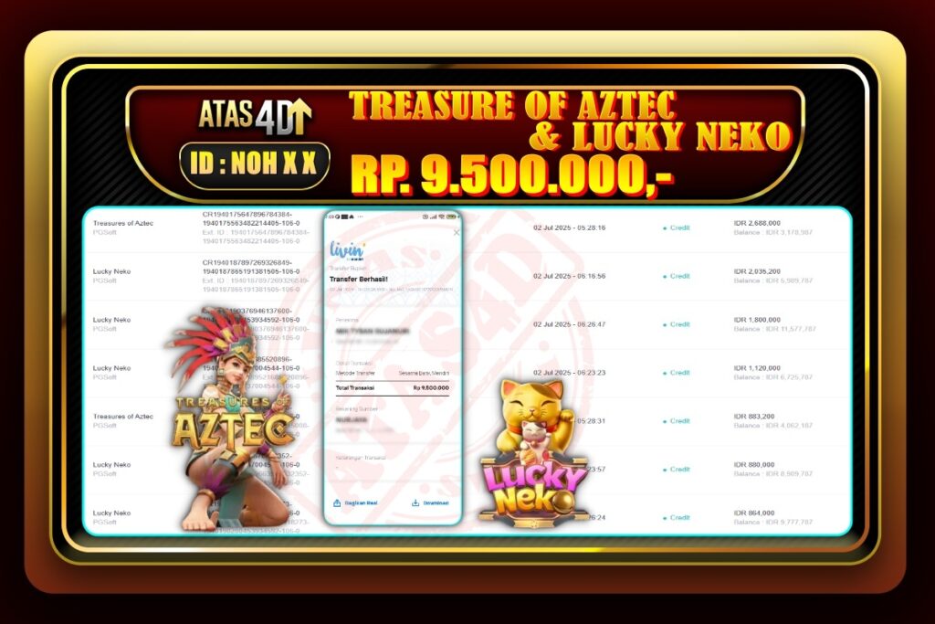 Bukti Jp ATAS4D – Slot Online 03 Juli 2025