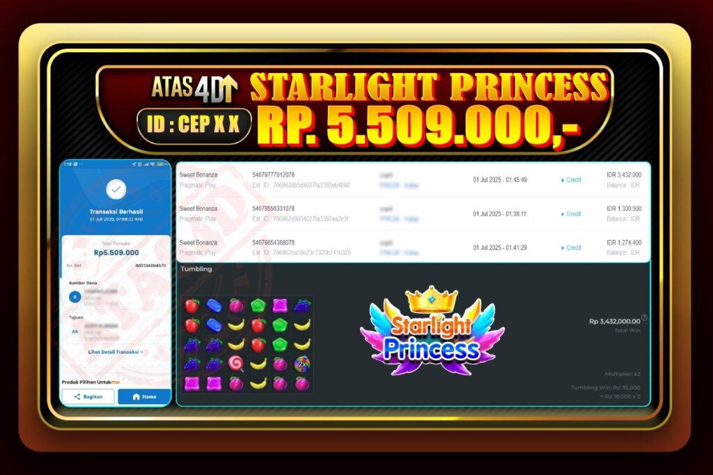 Bukti Jp ATAS4D Slot Online 02 Juli 2025