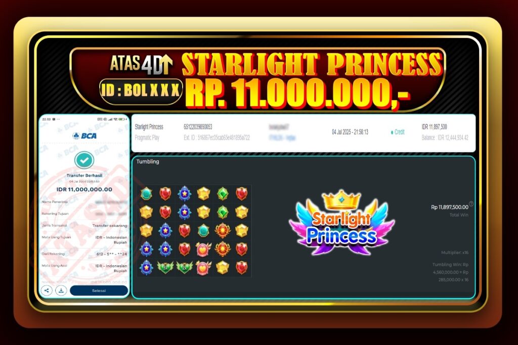 Bukti Jp ATAS4D – Slot Online 05 Juli 2025.