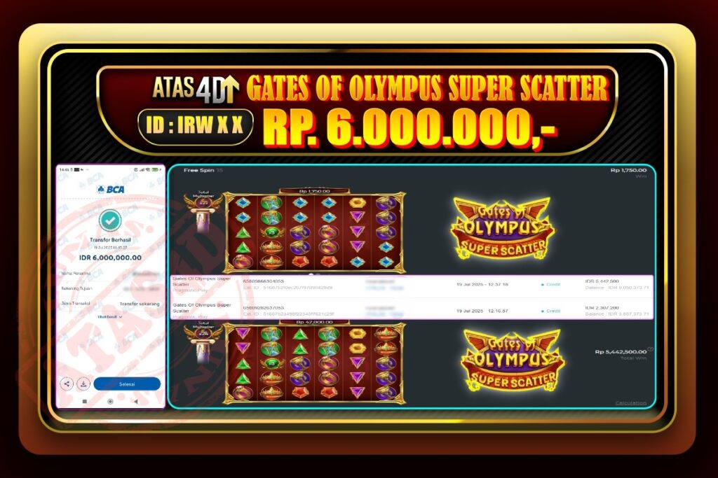 Bukti Jp ATAS4D Slot Online 19 Juli 2025