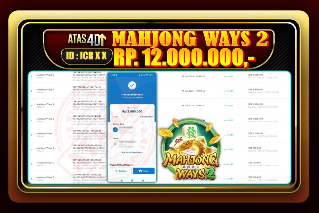 Bukti Jp ATAS4D – Slot Online 11 Juli 2025