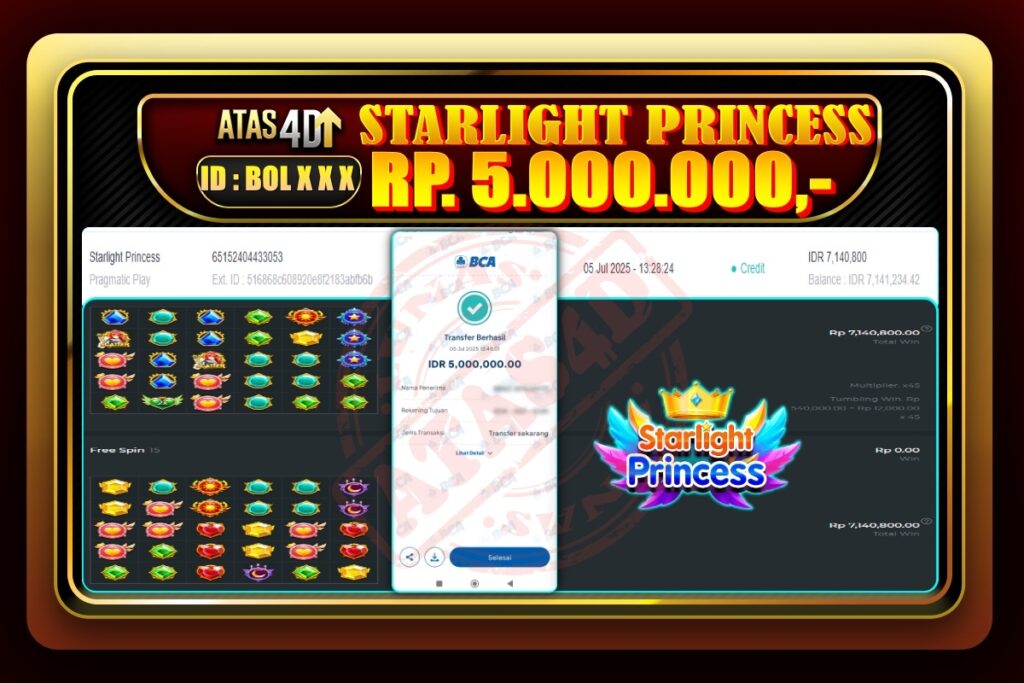 Bukti Jp ATAS4D – Slot – Online 05 Juli 2025.