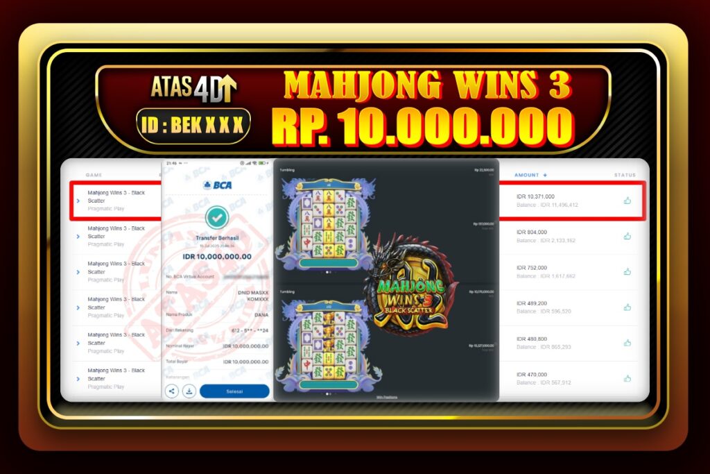Bukti JP ATAS4D Slot Online – 15 Juli 2025.