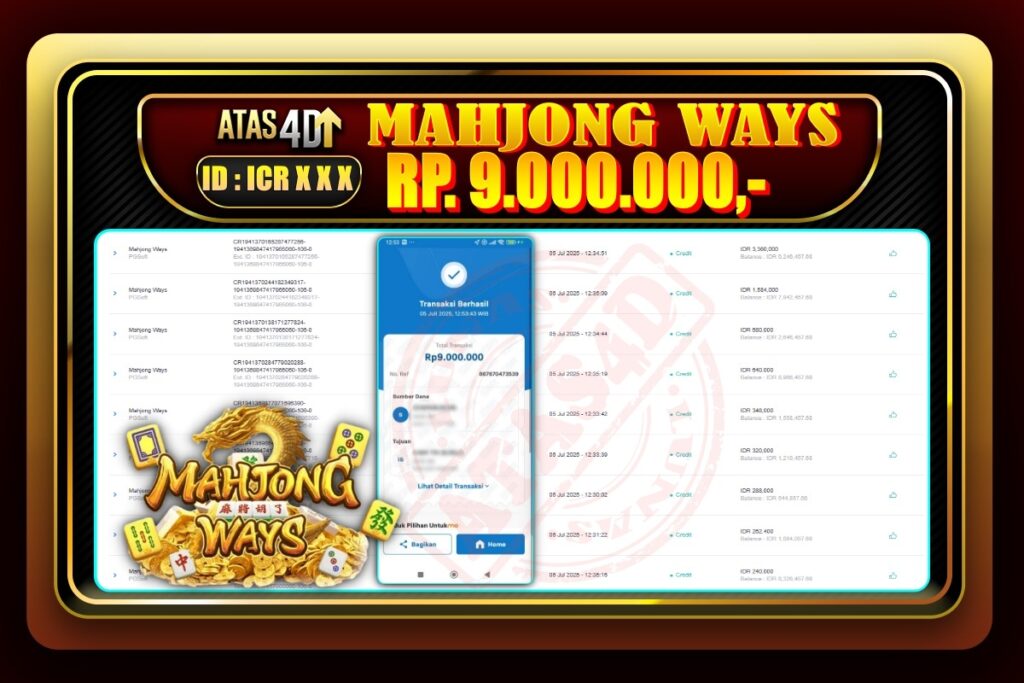Bukti Jp ATAS4D – Slot Online 05 Juli 2025