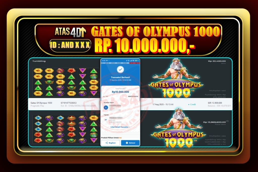 Bukti Jp ATAS4D Slot Online 17 Agustus 2025