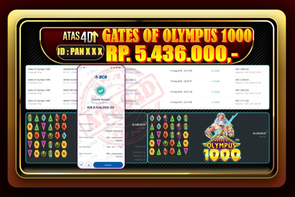 Bukti Jp ATAS4D – Slot Online 02 Agustus 2025