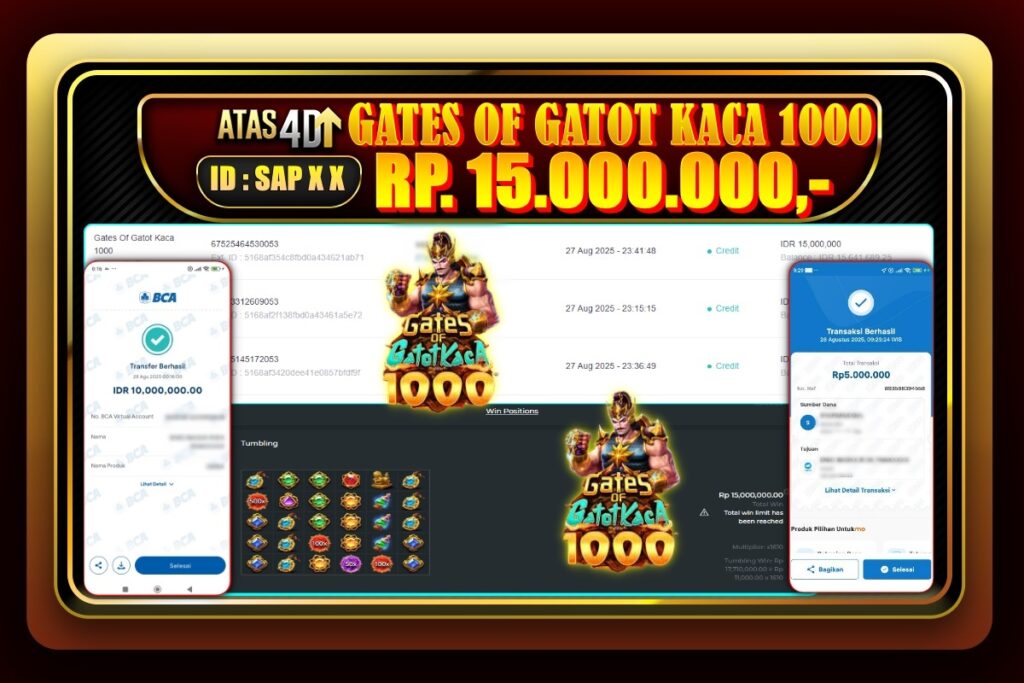 Bukti Jp ATAS4D Slot Online 28 Agustus 2025.