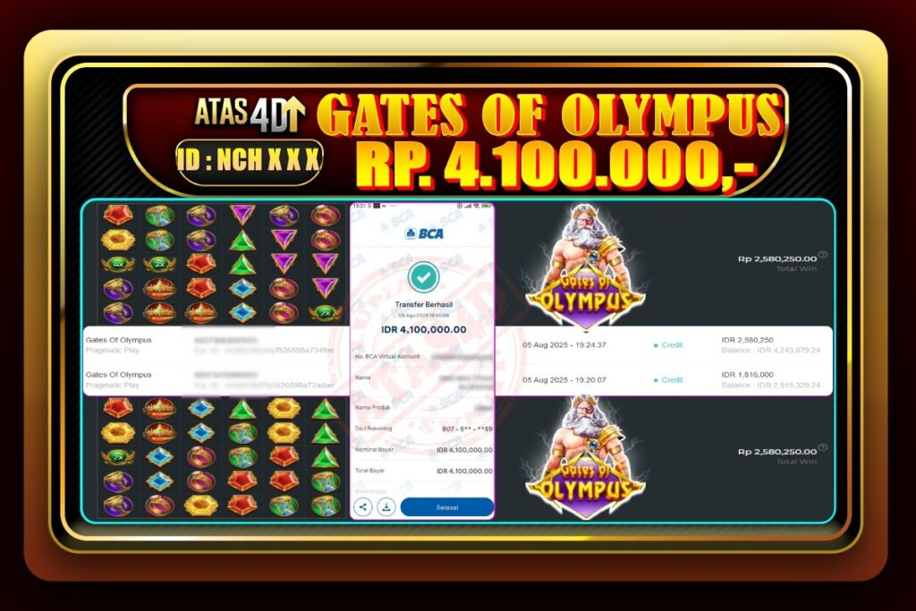 Bukti Jp ATAS4D Slot Online 05 Agustus 2025