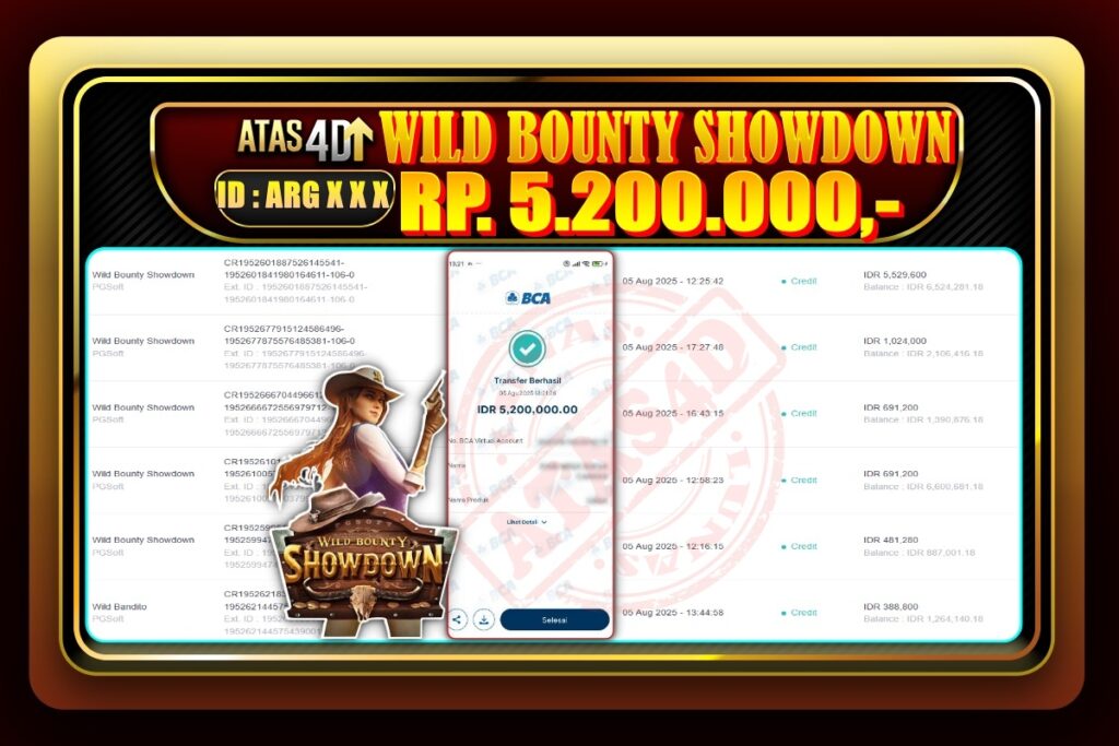 Bukti Jp ATAS4D – Slot Online 05 Agustus 2025.