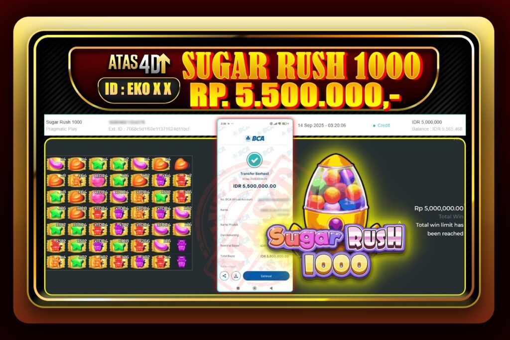 Bukti Jp ATAS4D Slot Online 14 September 2025