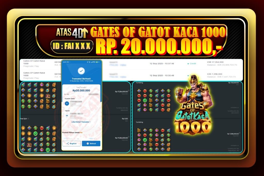 Bukti Jp ATAS4D Slot Online 12 September 2025.