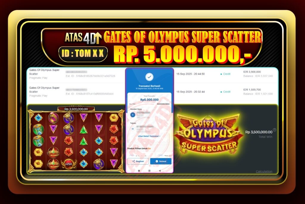Bukti Jp ATAS4D Slot Online 15 September 2025