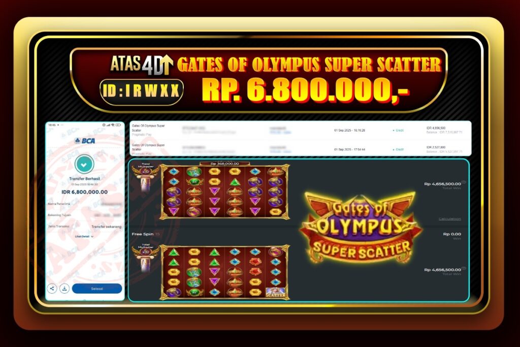 Bukti Jp ATAS4D Slot Online 01 September 2025