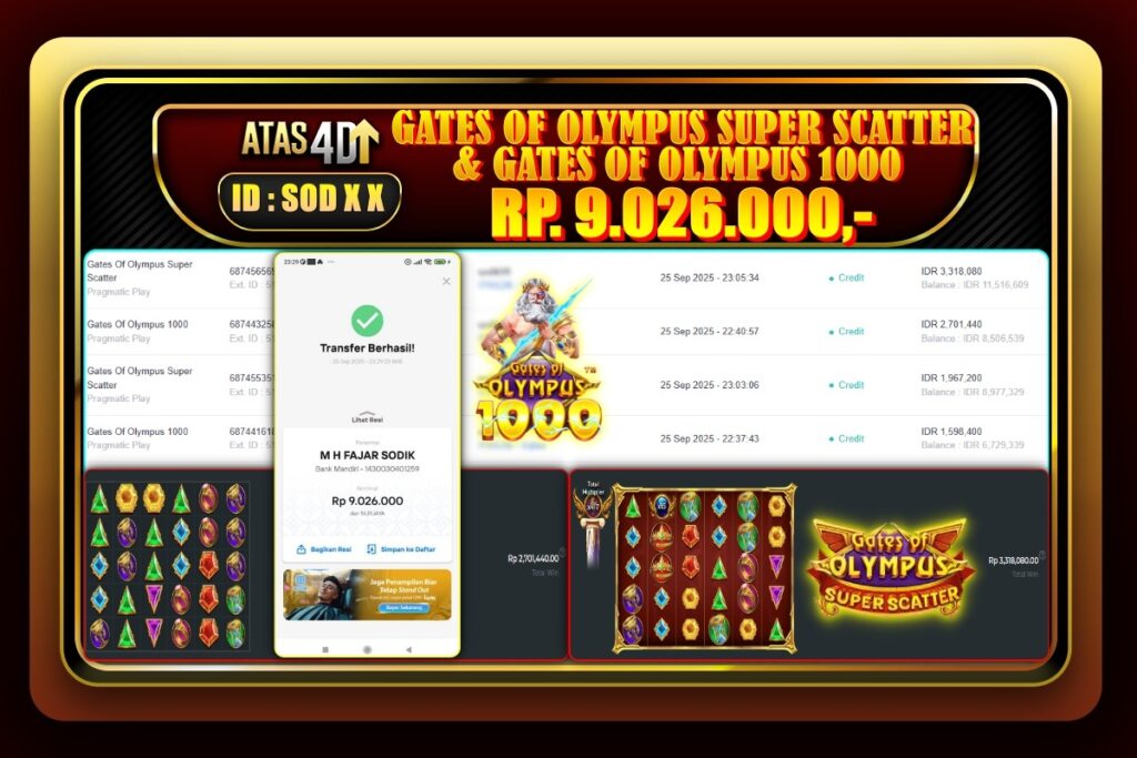 Bukti Jp ATAS4D Slot Online 25 September 2025.